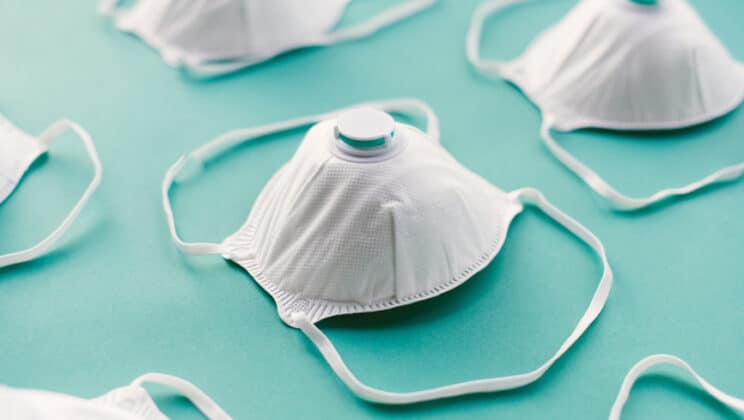 Face respirator mask.