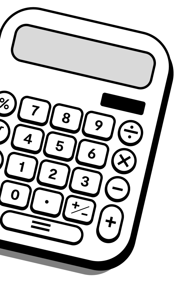 Black and white calculator