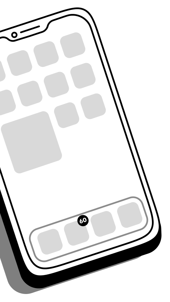 Black and white phone
